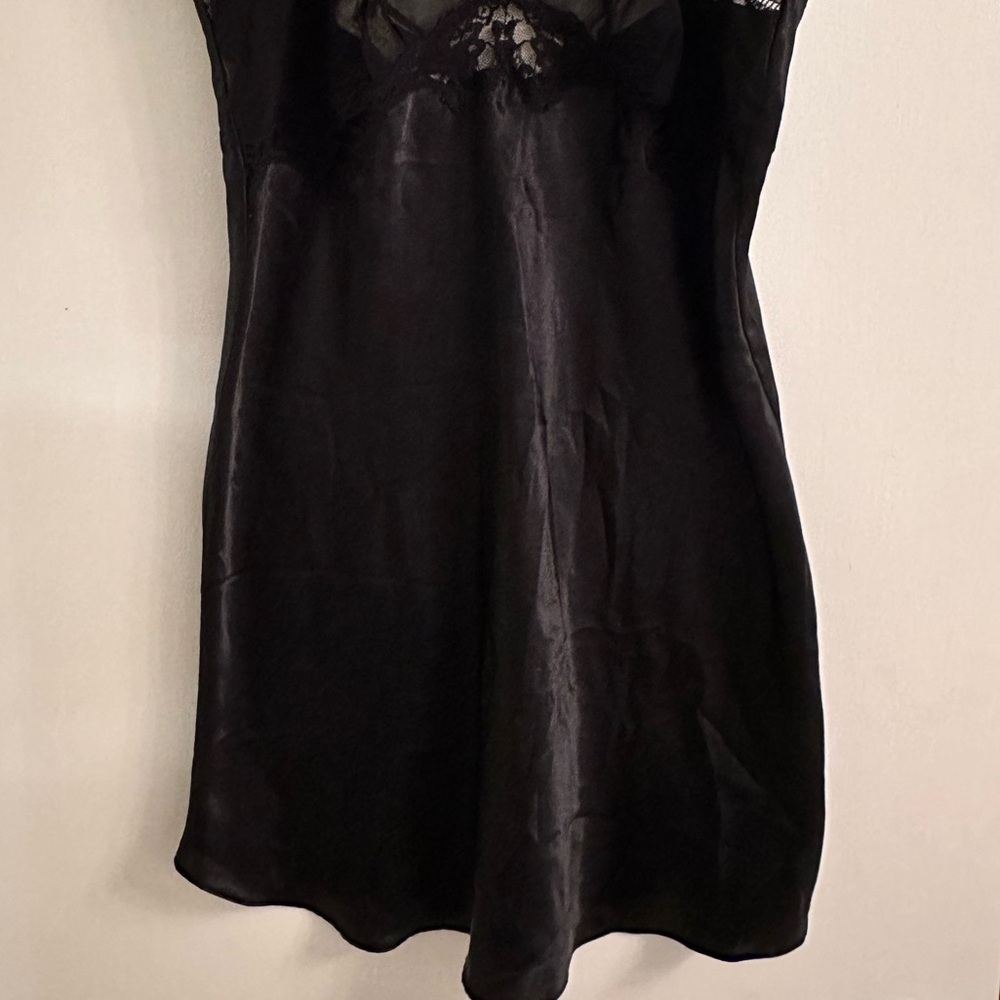 NWOT Victoria’s Secret Vintage Silk Slip Dress in Black Size M - Picture 8 of 16